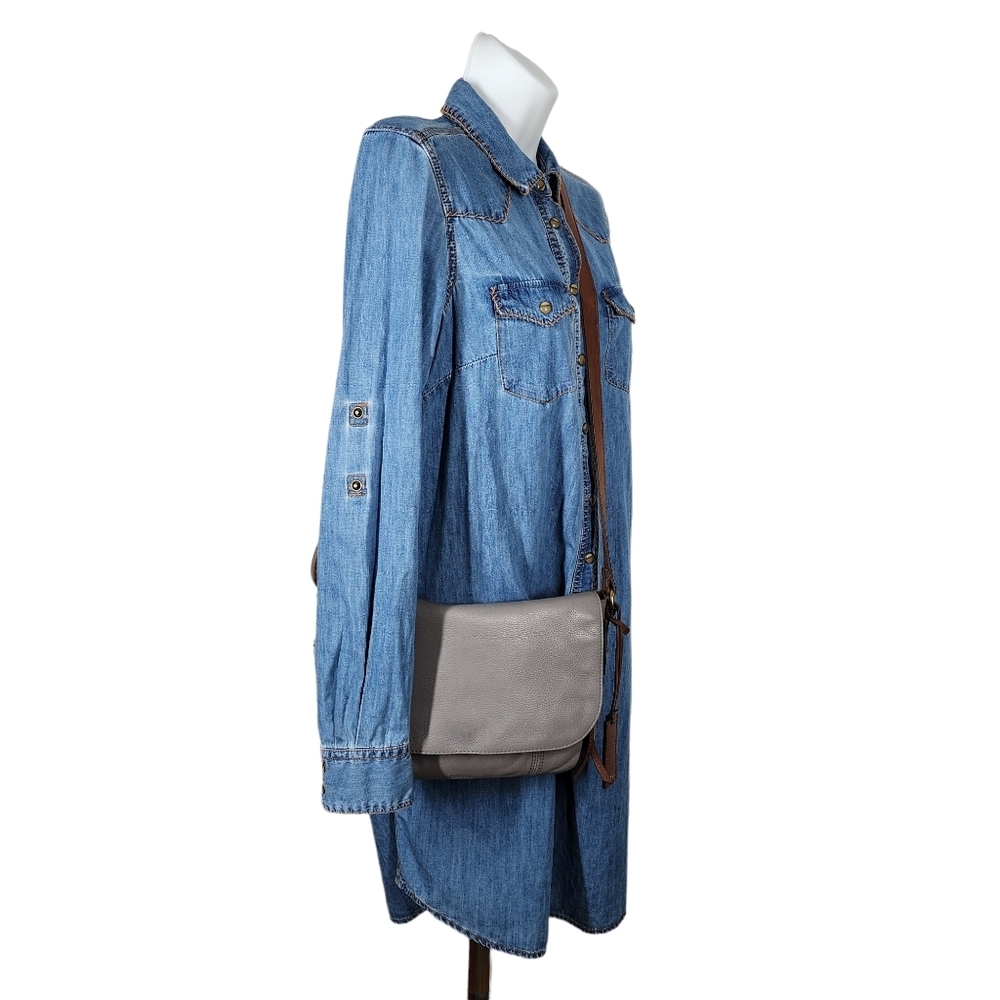 FOSSIL LEATHER CROSSBODY BAG - Picture 2 of 10